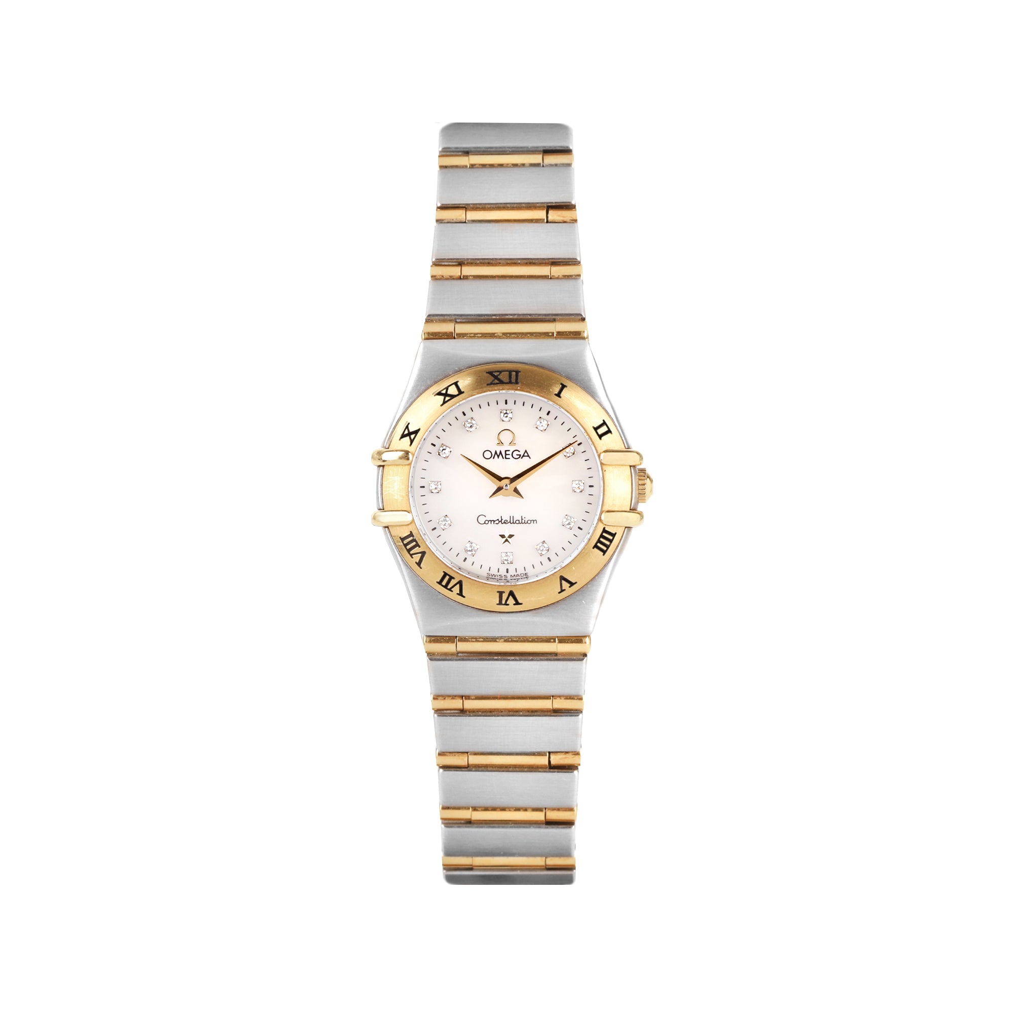 Omega Constellation Steel and Gold Mother of Pearl Diamond Dot Dial Pre-Owned Watch