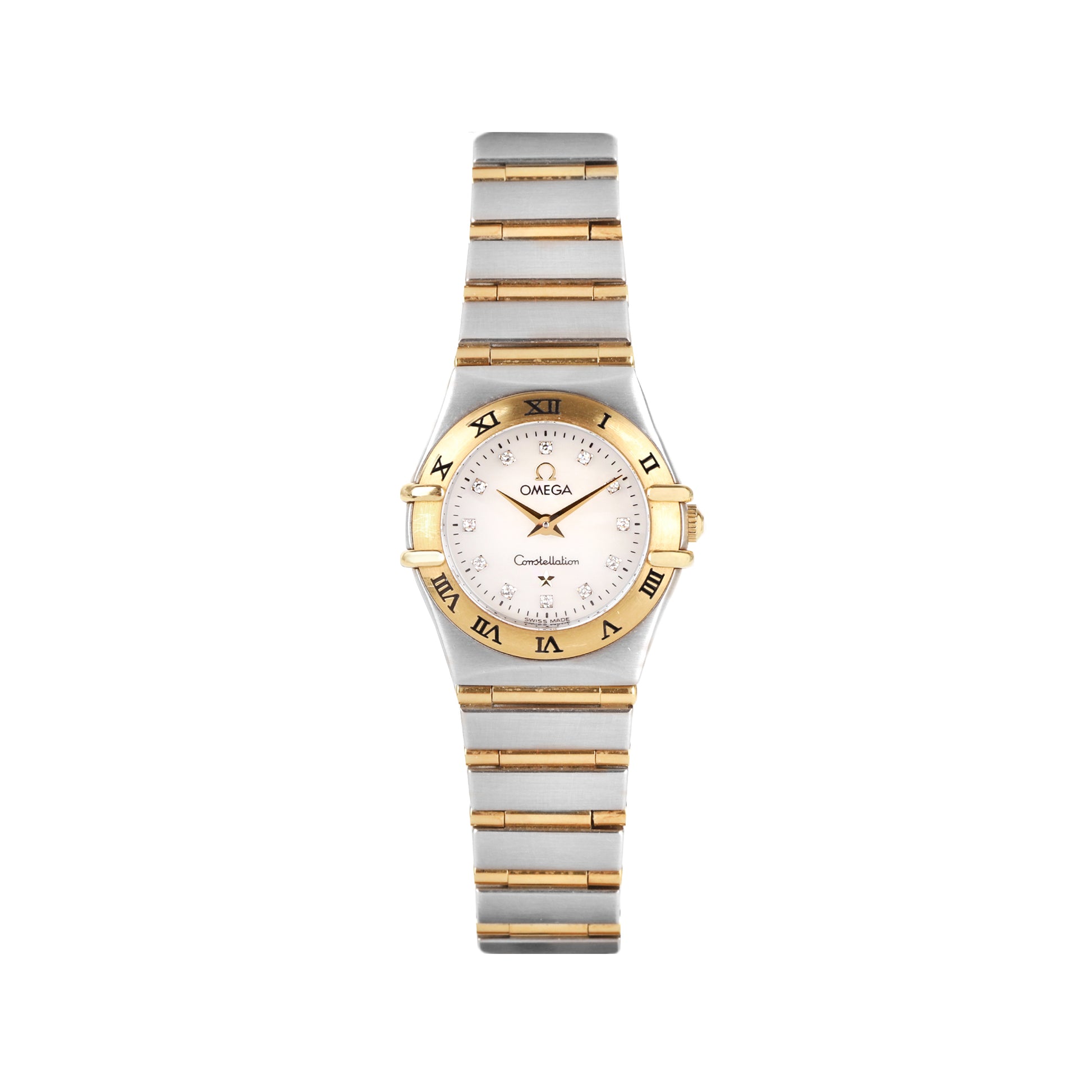 Omega Constellation Steel and Gold Mother of Pearl Diamond Dot Dial Pre-Owned Watch