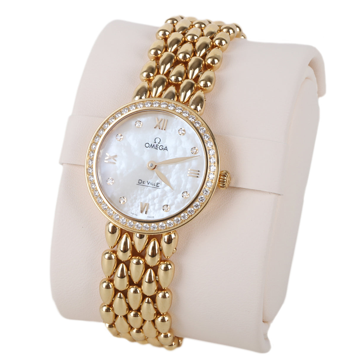 Omega De Ville Prestige 27mm 18ct Yellow Gold Diamond Pre-Owned Watch