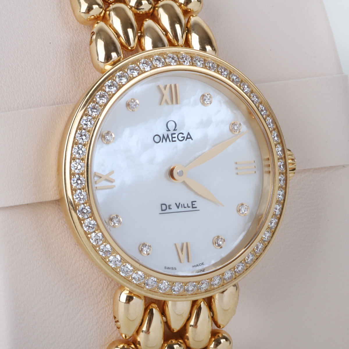 Omega De Ville Prestige 27mm 18ct Yellow Gold Diamond Pre-Owned Watch
