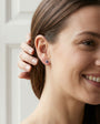 Oval Derbyshire Blue John Silver Stud Earrings