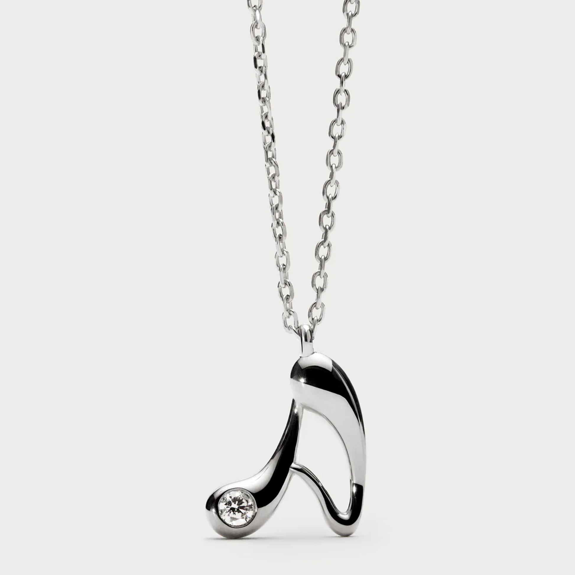 PDPAOLA sterling silver initial A necklace