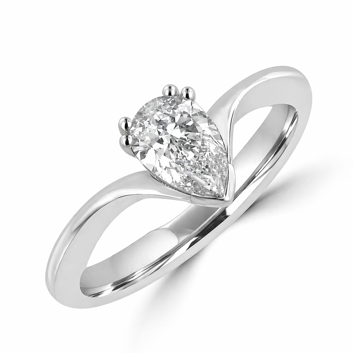 Pear Shape Diamond 0.71ct Engagement Ring 1