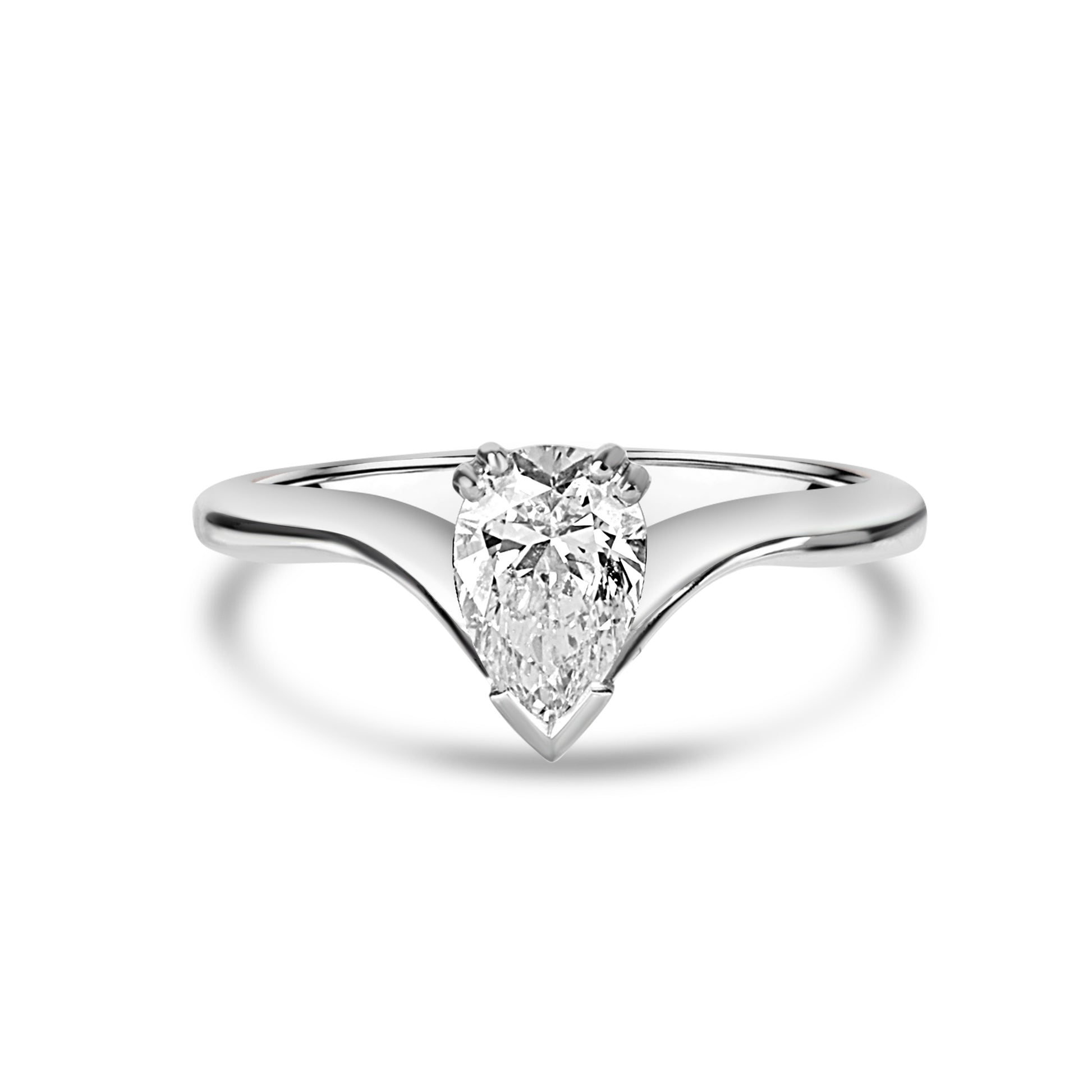Pear Shape Diamond 0.71ct Engagement Ring