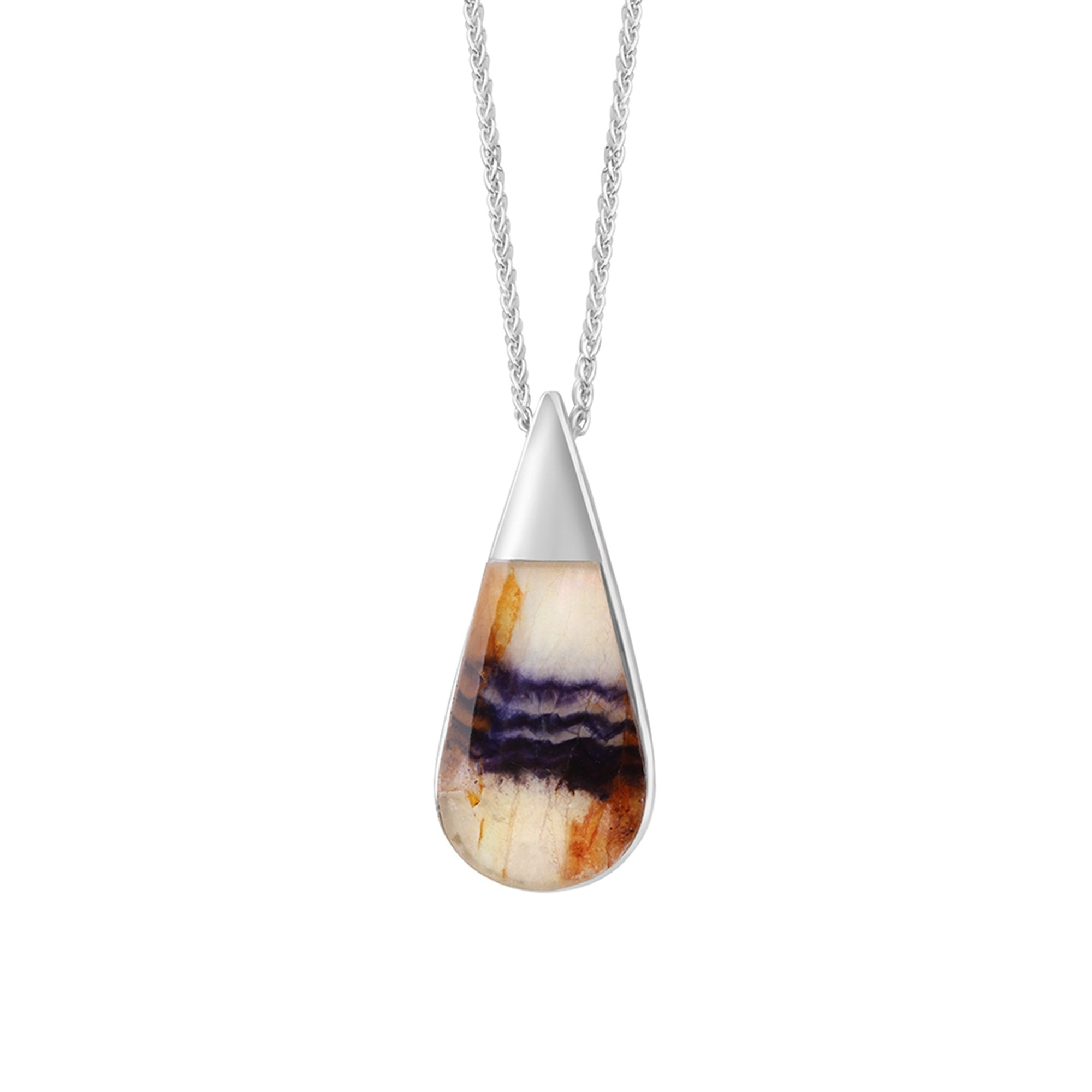Pear Shaped Blue John Necklace