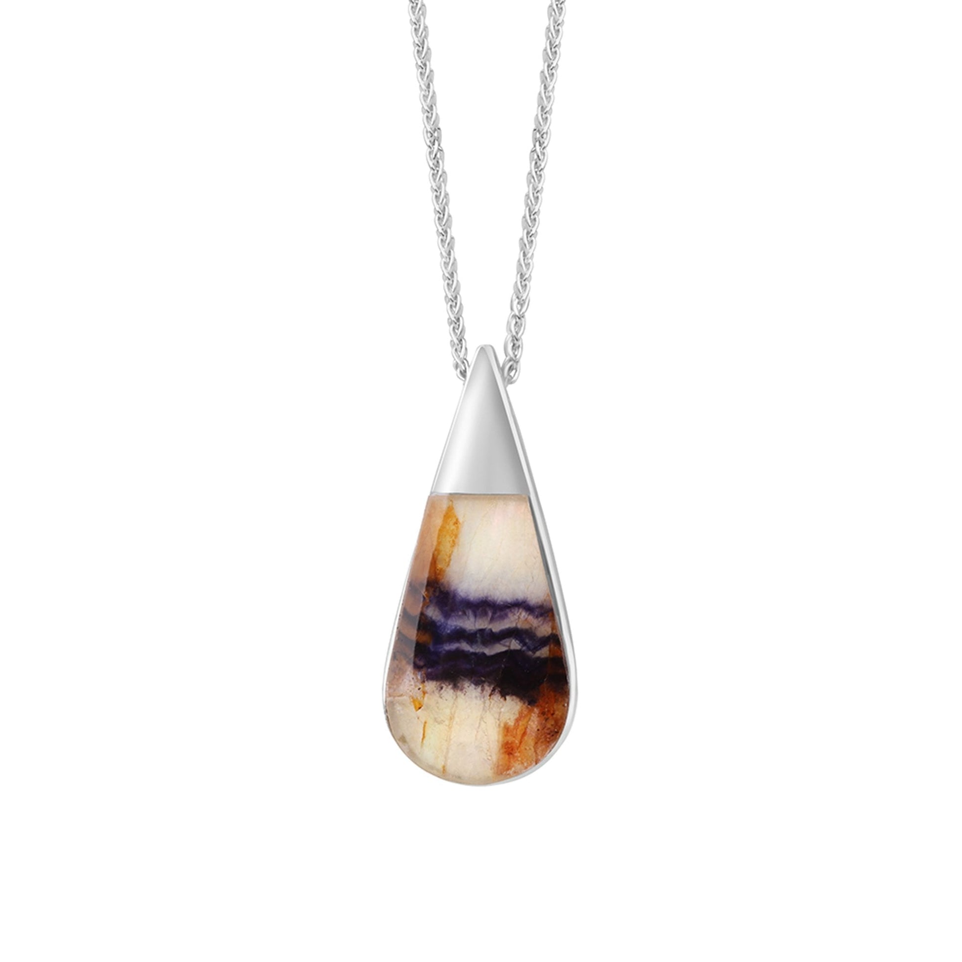 Pear Shaped Blue John Necklace