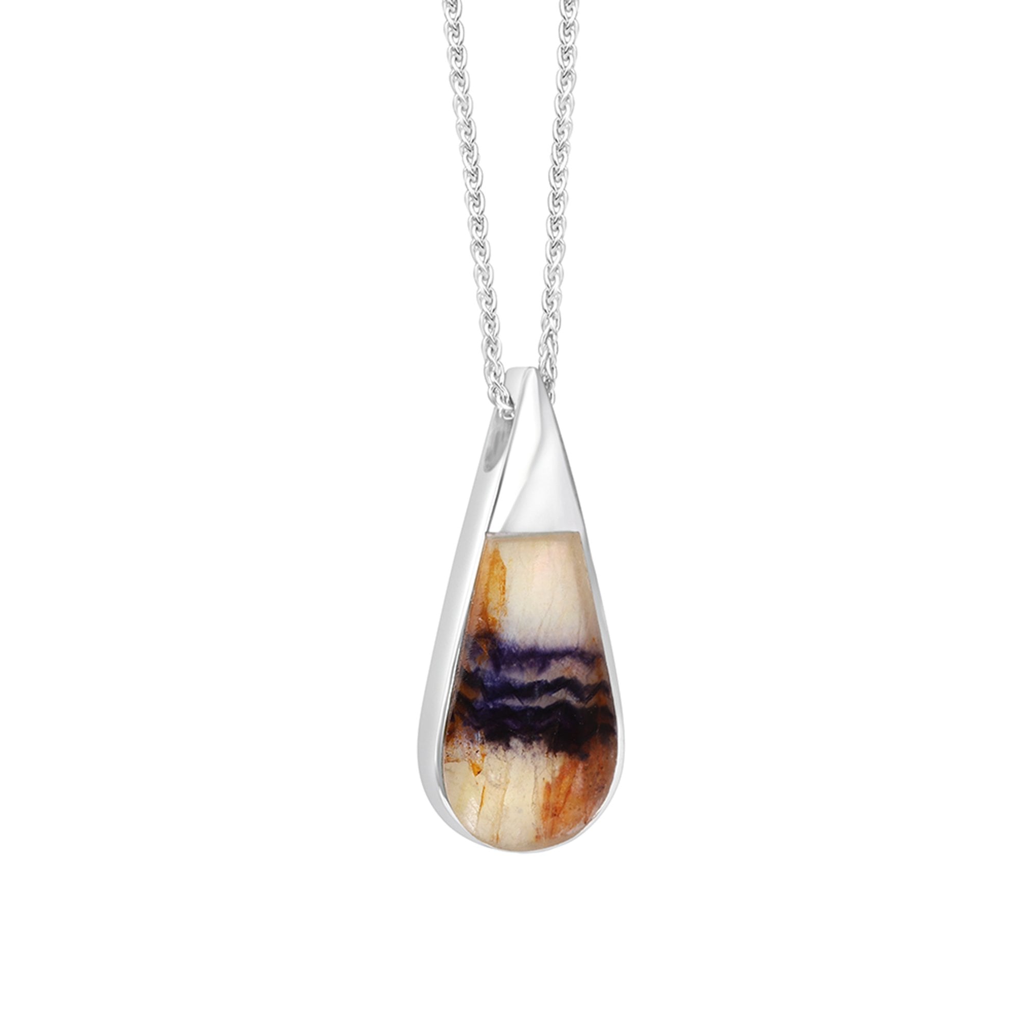 Pear Shaped Blue John Necklace