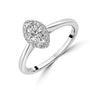 Platinum 0.31ct Marquise Cut Diamond Halo Cluster Ring