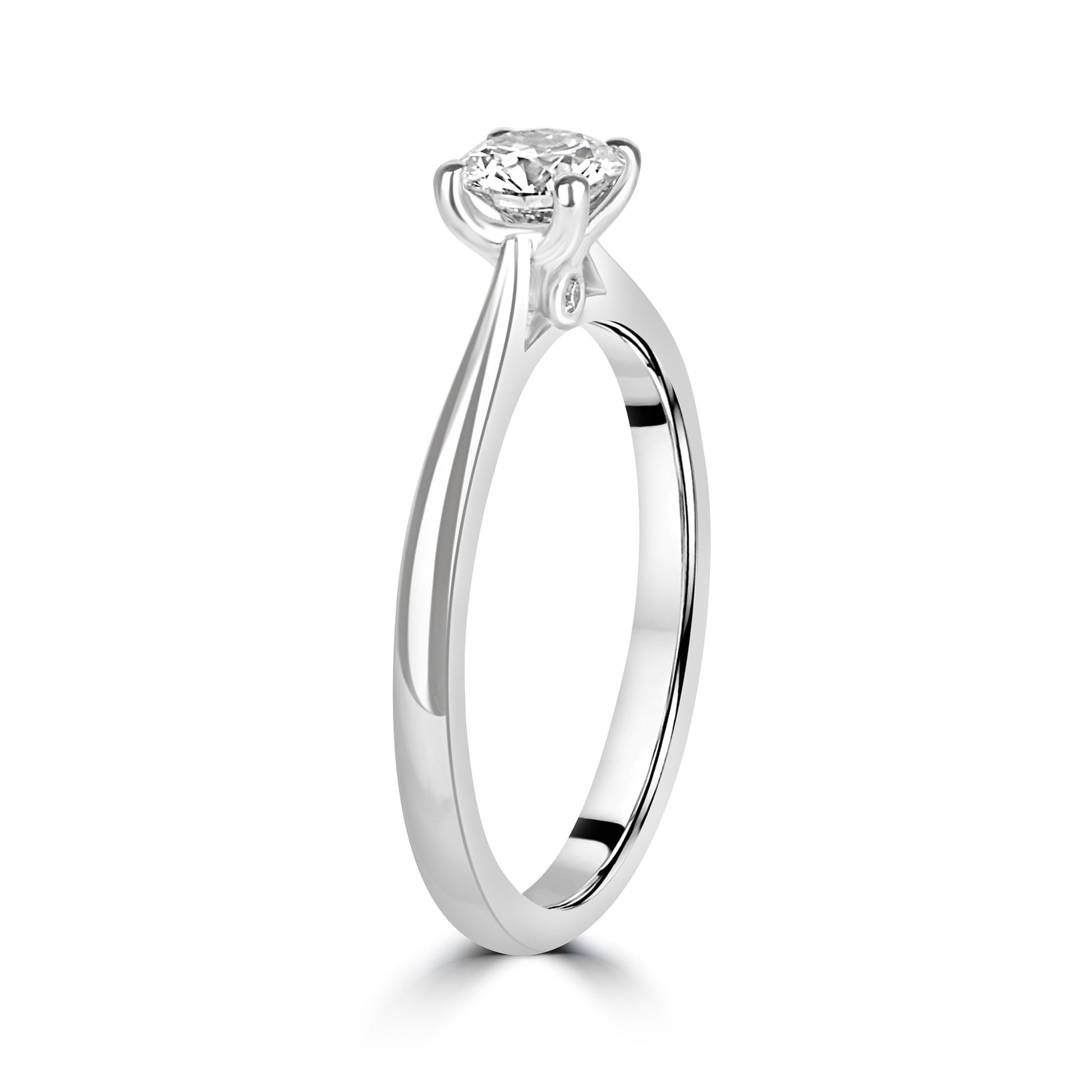 Platinum 0.50ct Round Brilliant Cut Diamond Engagement Ring
