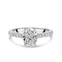 Platinum 1.20ct Oval Diamond Engagement Ring with Diamond Set Shoulders