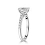 Platinum 1.20ct Oval Diamond Engagement Ring with Diamond Set Shoulders