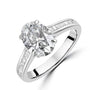 Platinum 1.50ct Oval IF Clarity Diamond Ring With Diamond Set Band and GIA Certificate