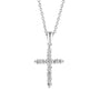 Platinum Round Brilliant Cut Diamond 0.50ct Total Cross Necklace