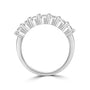 Platinum Seven Stone Round Diamond Band Ring 1.12ct Total