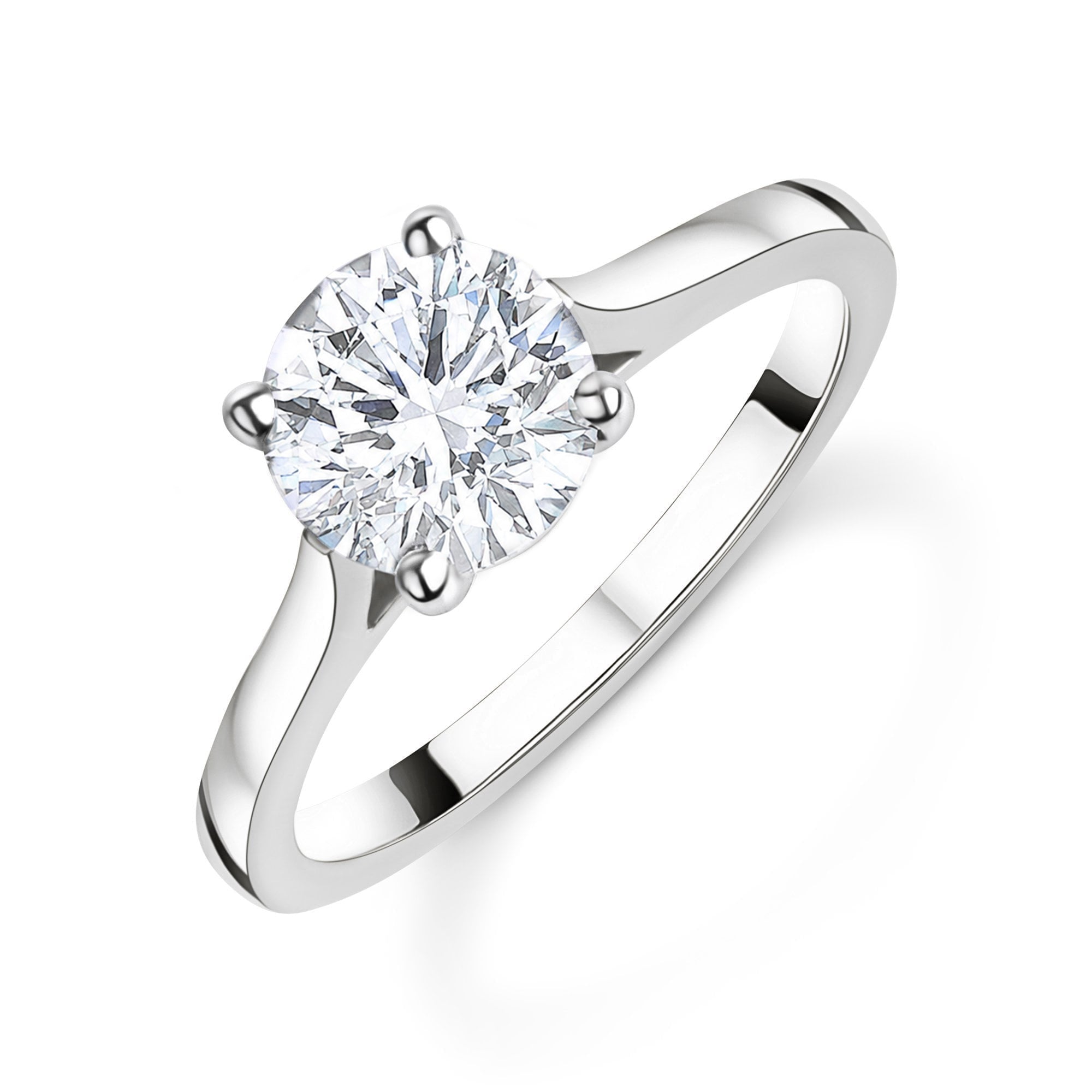 Platinum 1.51ct Round Brilliant Lab Grown Diamond 'Elizabeth' Engagement Ring