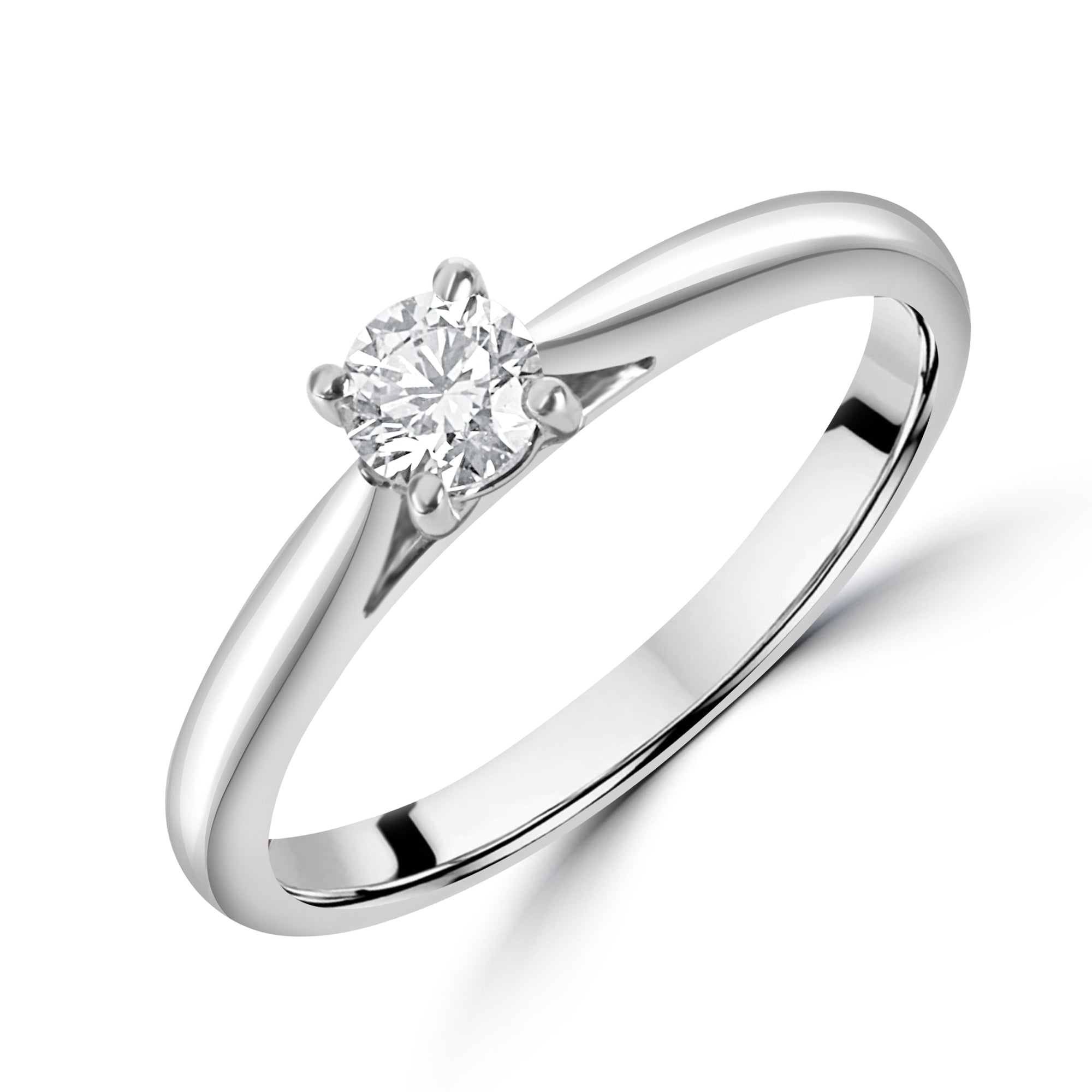 Platinum 0.25ct Diamond Solitaire Pre-Owned Ring
