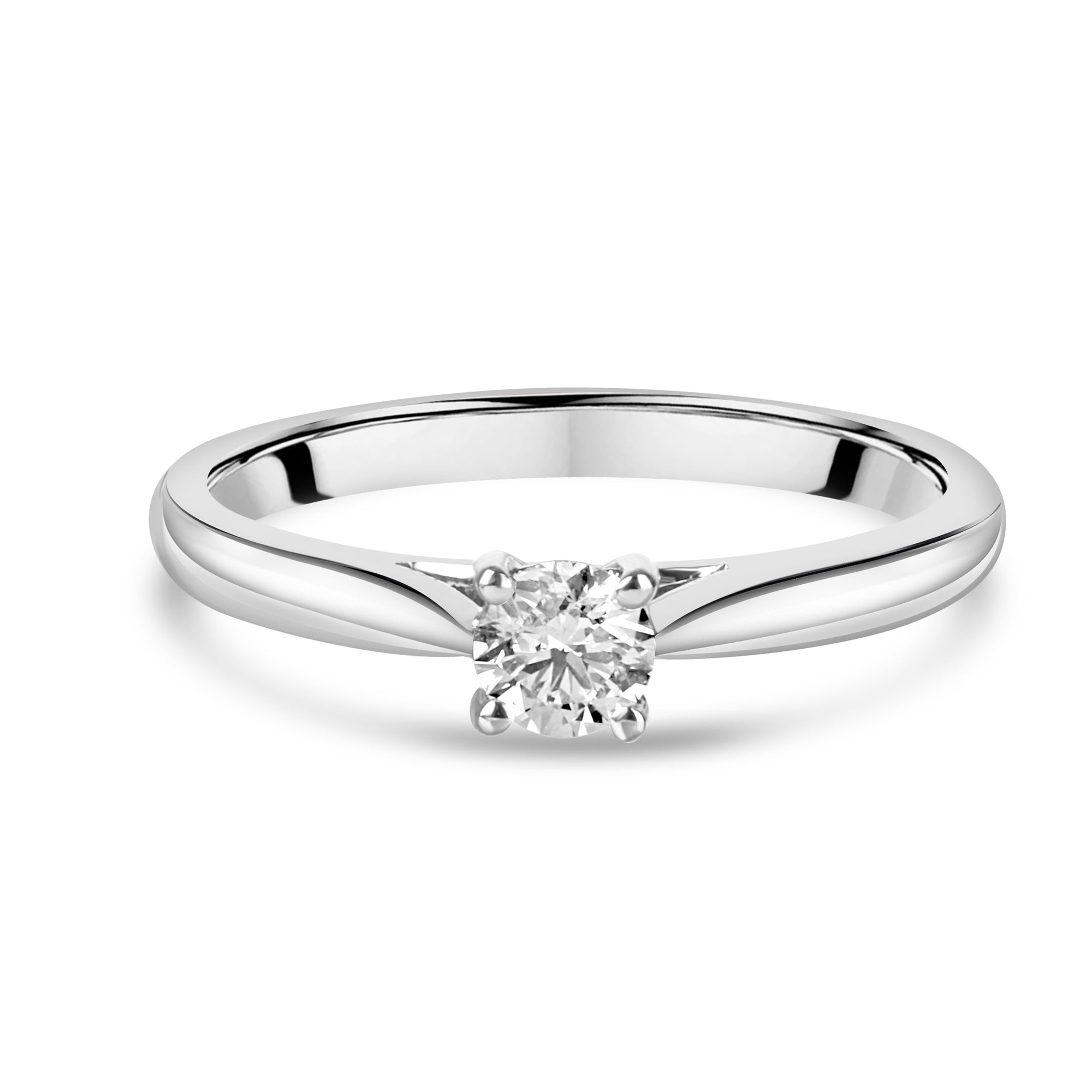 Platinum 0.25ct Diamond Solitaire Pre-Owned Ring