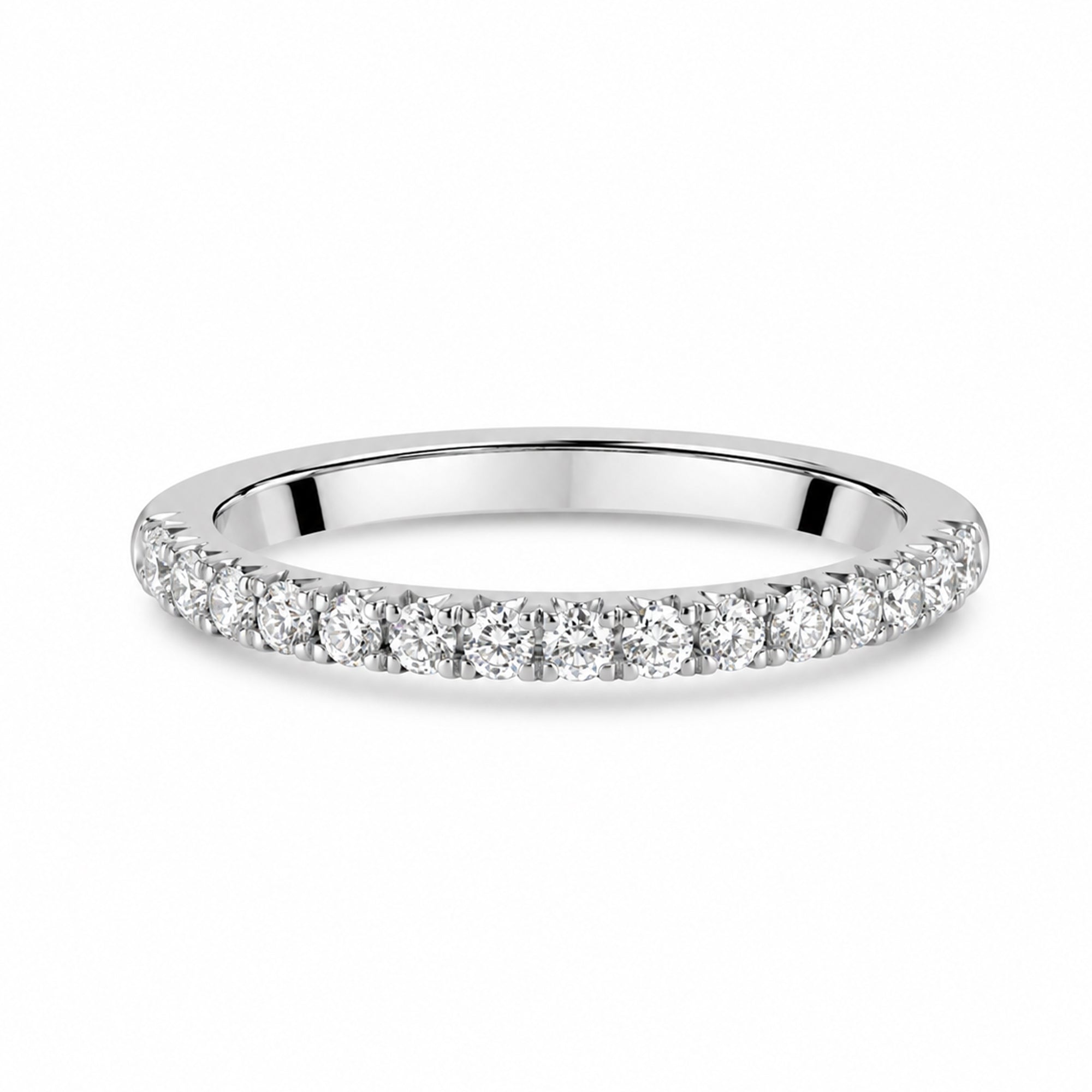 Platinum 0.33ct Round Brilliant Cut Diamond Half Eternity Ring