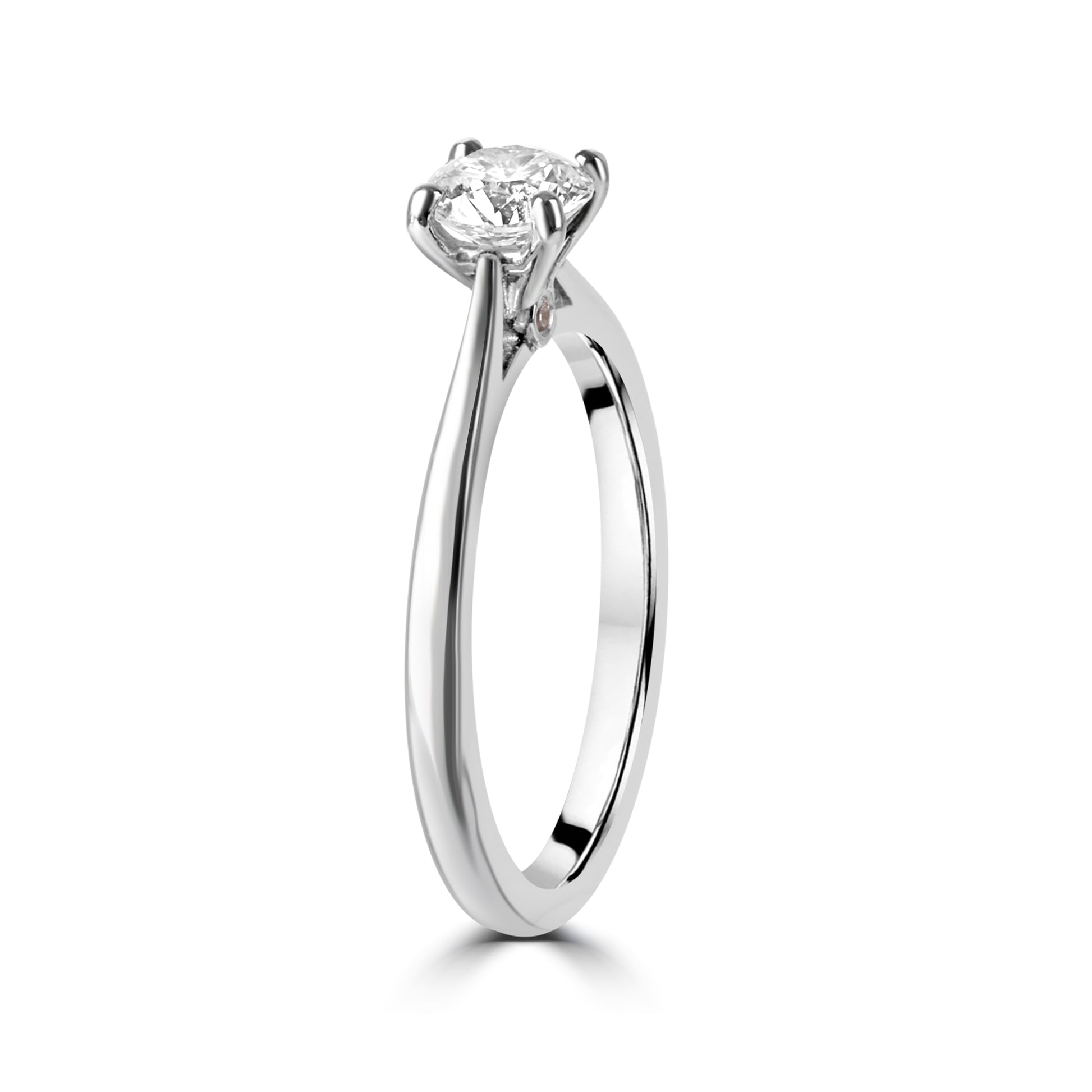 Platinum 0.60ct Round Brilliant Cut Diamond Engagement Ring