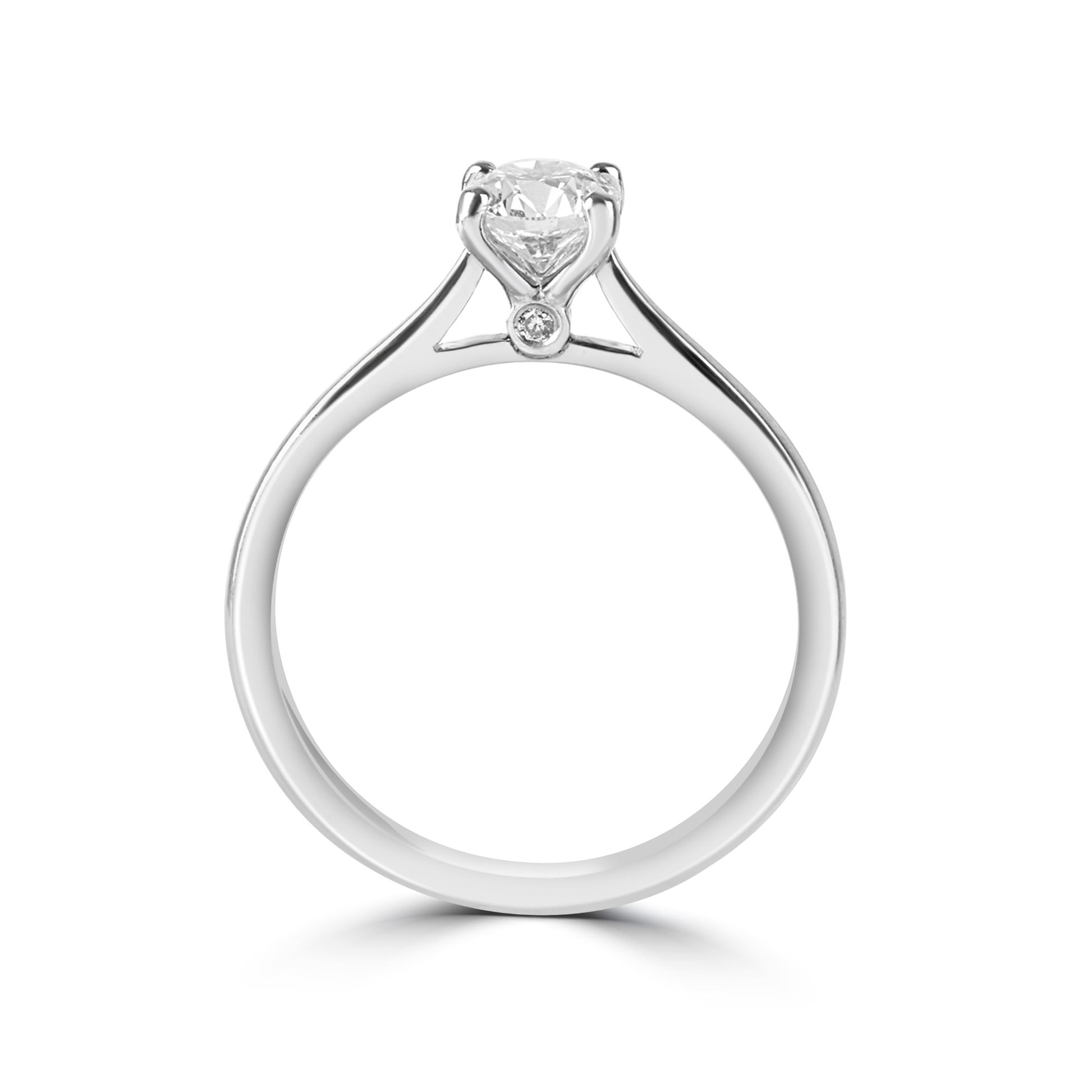 Platinum 0.60ct Round Brilliant Cut Diamond Engagement Ring