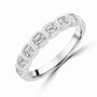 Platinum 0.61ct Emerald Cut Diamond Seven Stone Ring