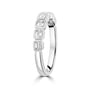 Platinum 0.61ct Emerald Cut Diamond Seven Stone Ring