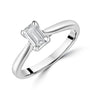 Platinum 0.62ct Emerald Lab Grown Diamond Engagement Ring