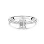 Platinum 0.62ct Emerald Lab Grown Diamond Engagement Ring