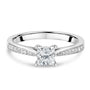 Platinum 0.65ct Princess Cut Diamond Engagement Ring and Diamond Set Band