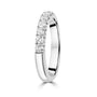 Platinum 0.75ct Round Brilliant Cut Diamond Half Eternity Ring