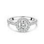 Platinum 0.90ct Round Brilliant Cut Diamond Halo Ring