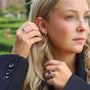 Platinum 1.03ct Oval Sapphire & Diamond Halo Ring
