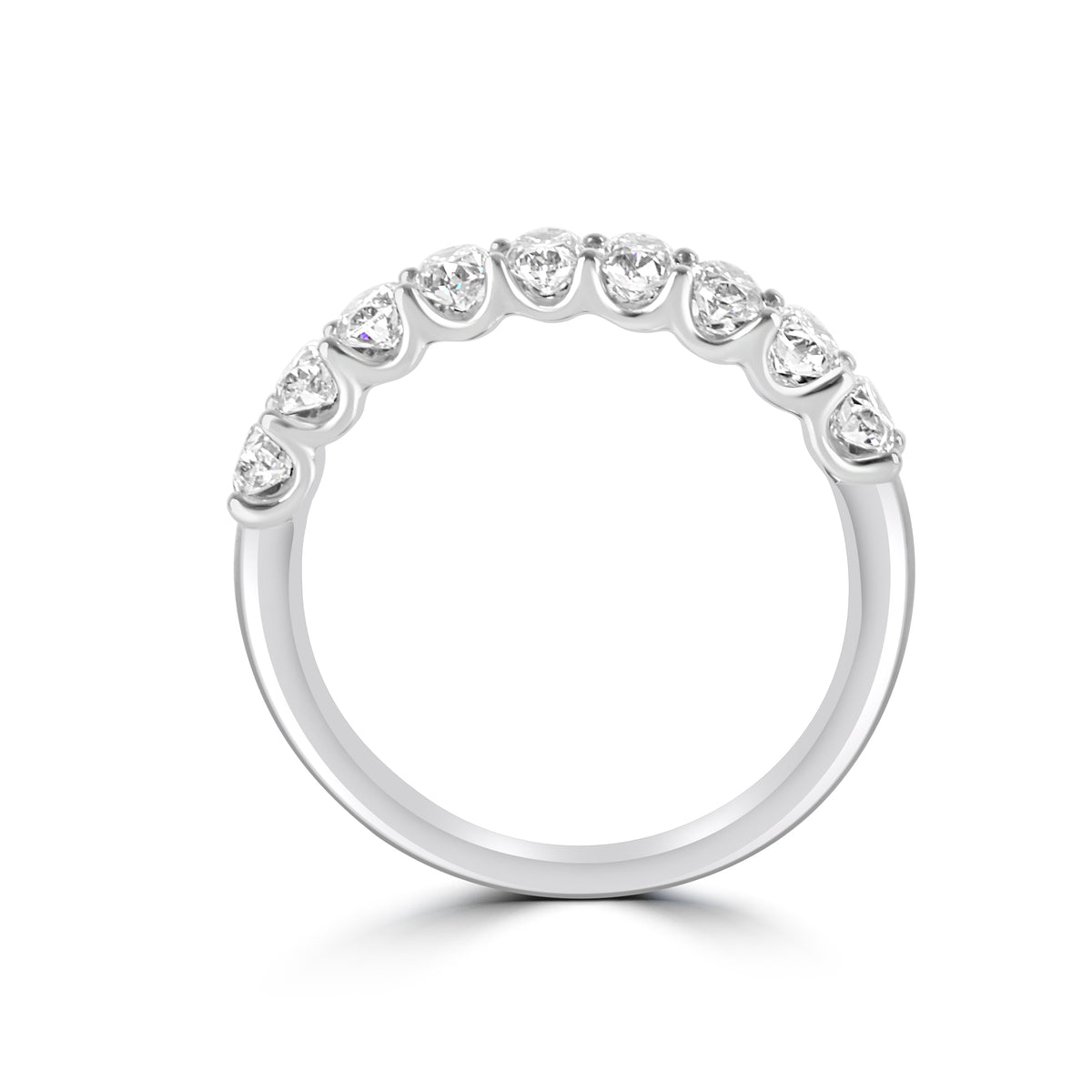 Platinum 1.10ct Oval Cut Diamond Eternity Ring