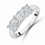 Platinum 1.45ct Radiant Cut Diamond Five-Stone Ring