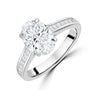 Platinum 1.50ct Oval IF Clarity Diamond With Diamond Set Band and GIA Certificate Pre-Owned Ring