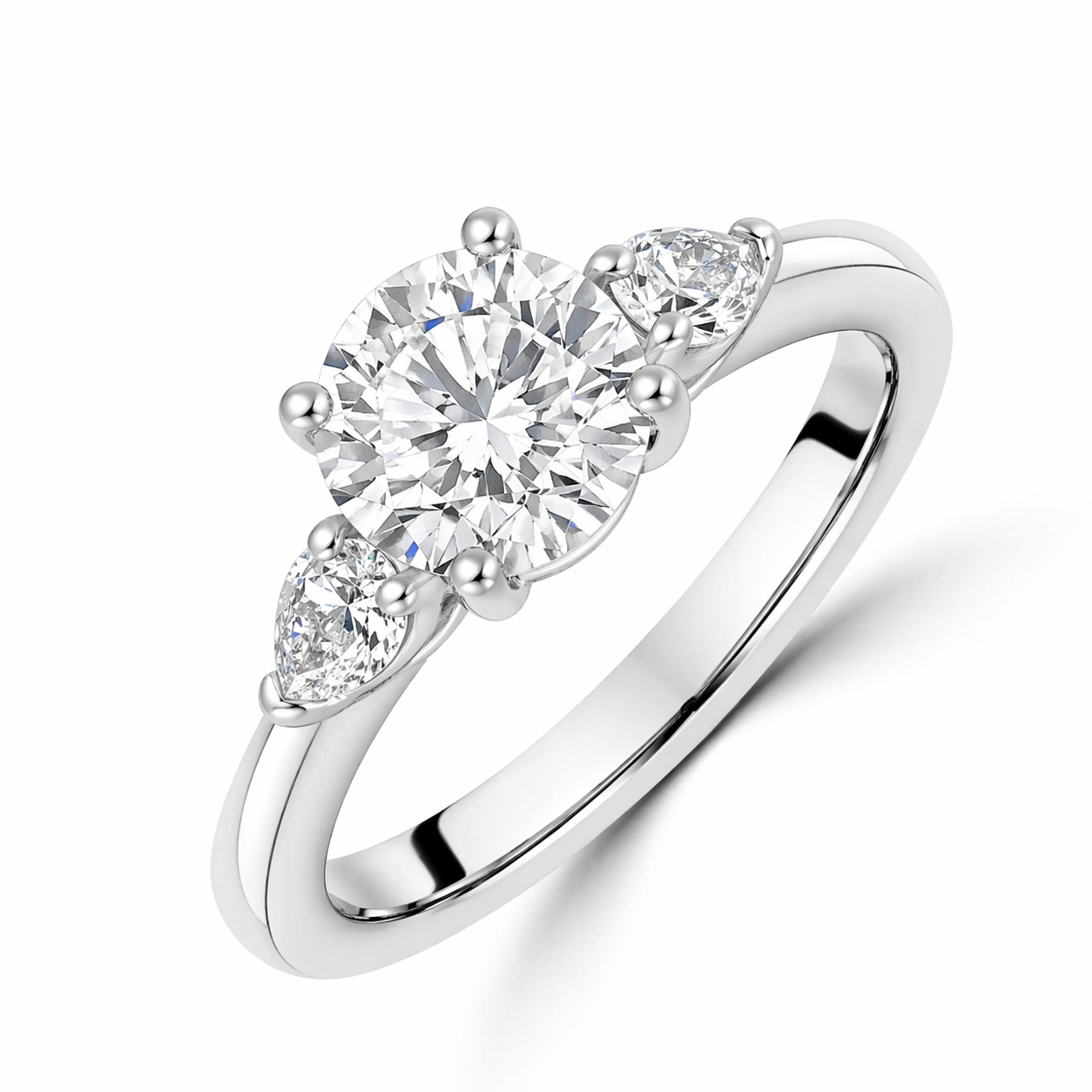 Platinum 1.77ct Three Stone Lab Grown Diamond 'Grace' Engagement Ring