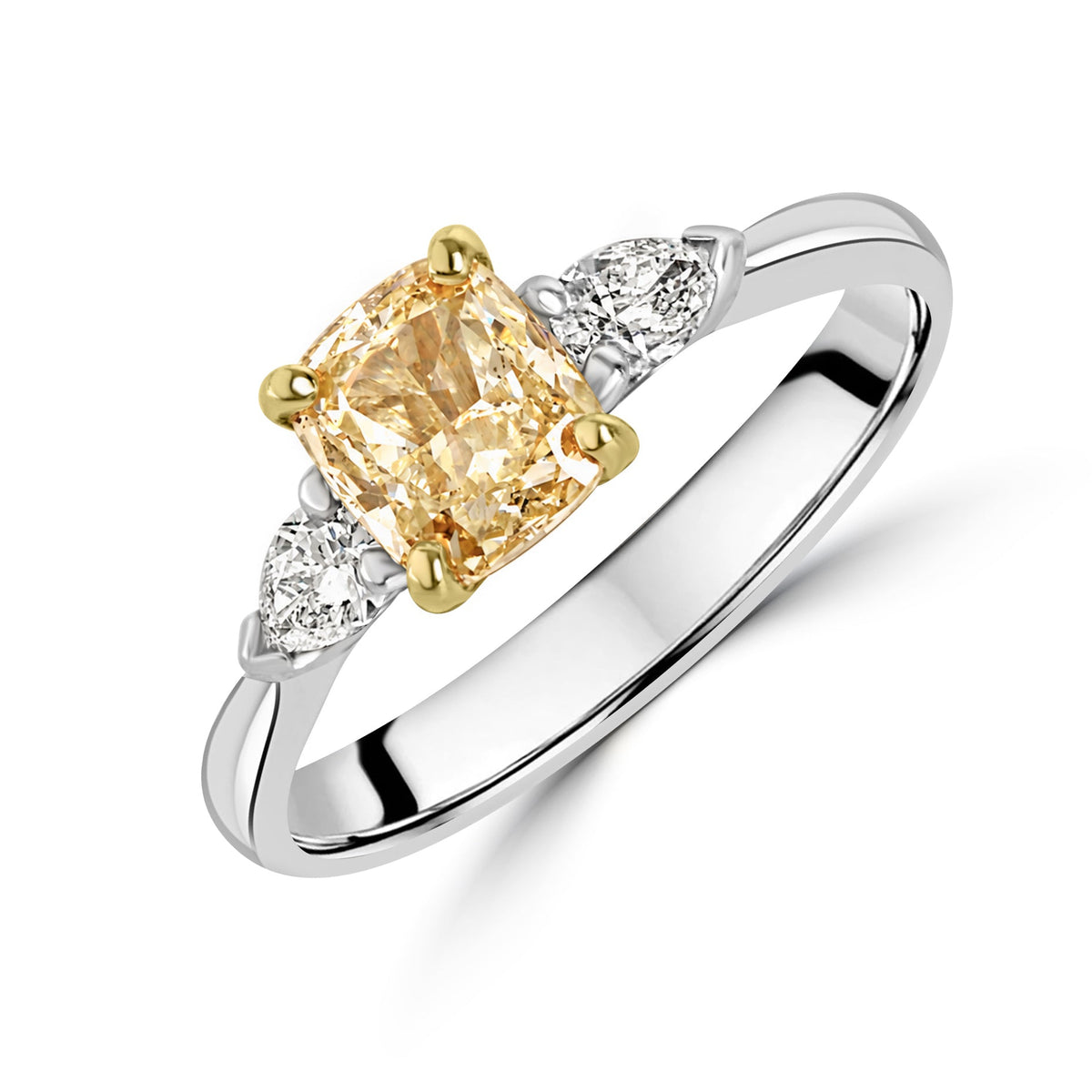 Platinum & 18ct Yellow Gold Natural Yellow Diamond Avanti Designed Pre-Owned Ring