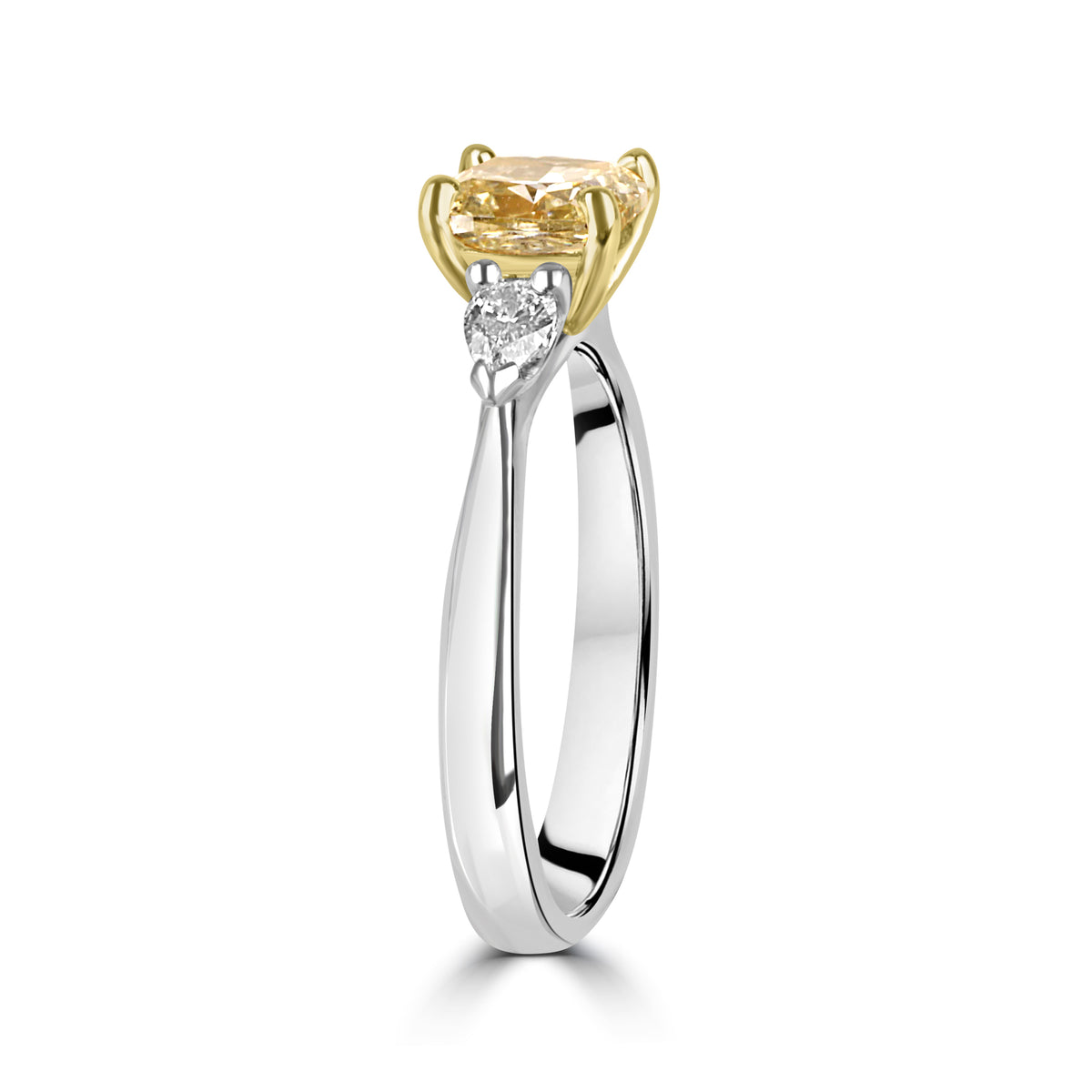 Platinum & 18ct Yellow Gold Natural Yellow Diamond Avanti Designed Pre-Owned Ring