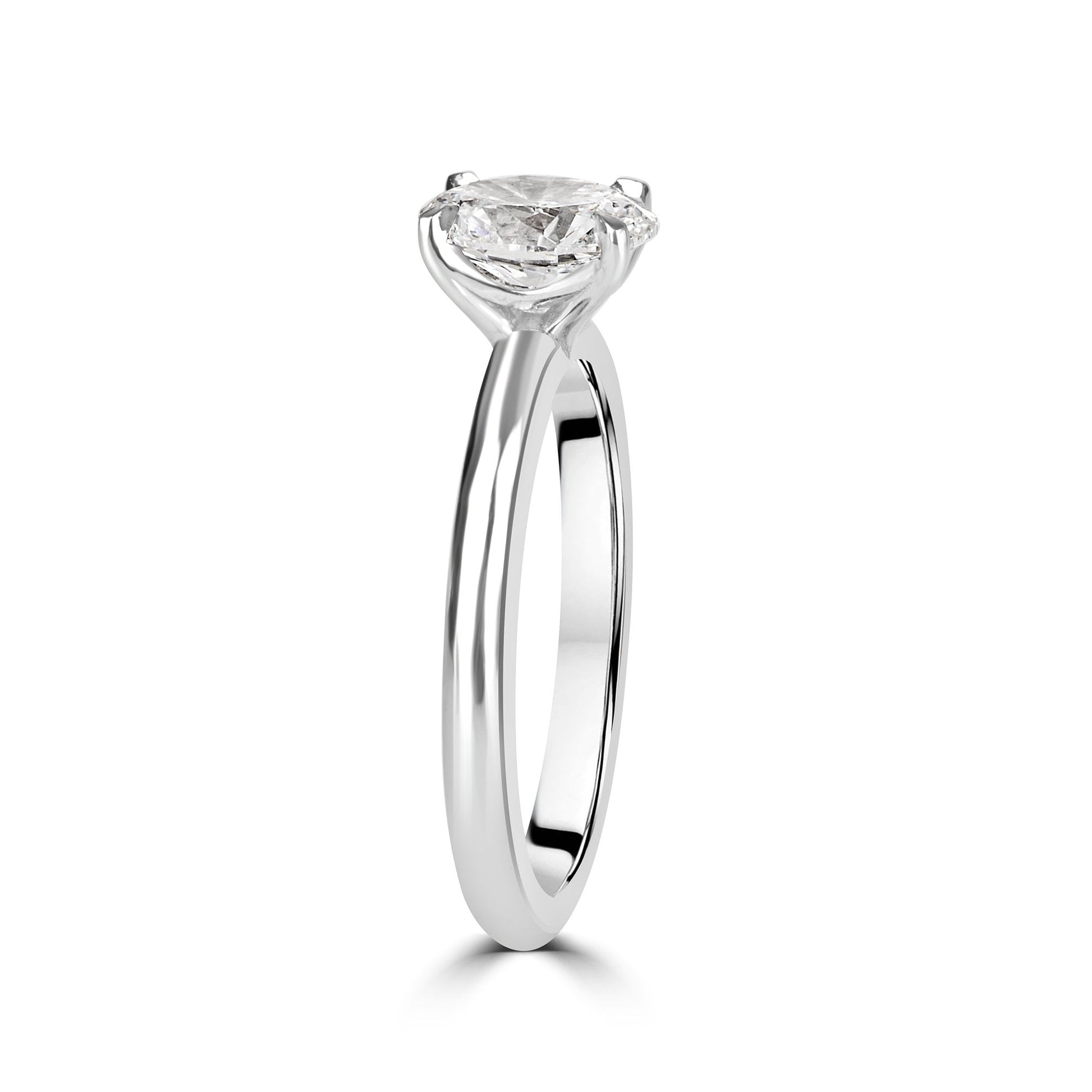 Platinum 1ct Oval Lab Grown Diamond 'Rosa' Solitaire Ring