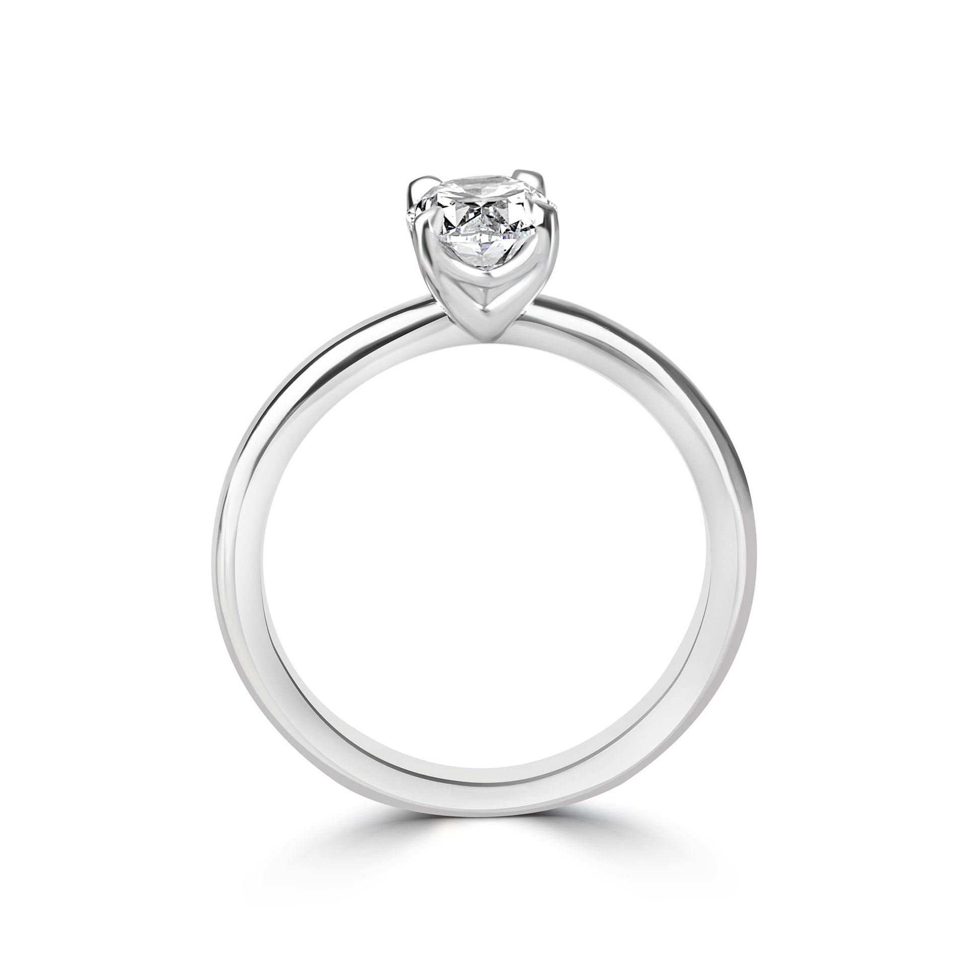 Platinum 1ct Oval Lab Grown Diamond 'Rosa' Solitaire Ring