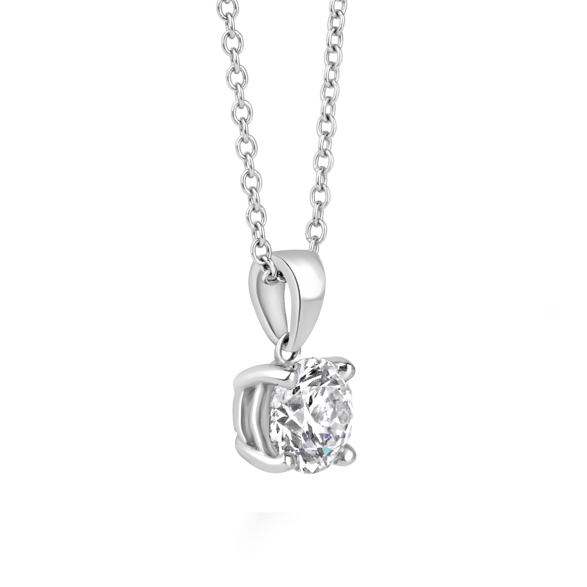 Platinum 1ct Round Brillinat Cut Lab Grown Diamond 'Elizabeth' Pendant