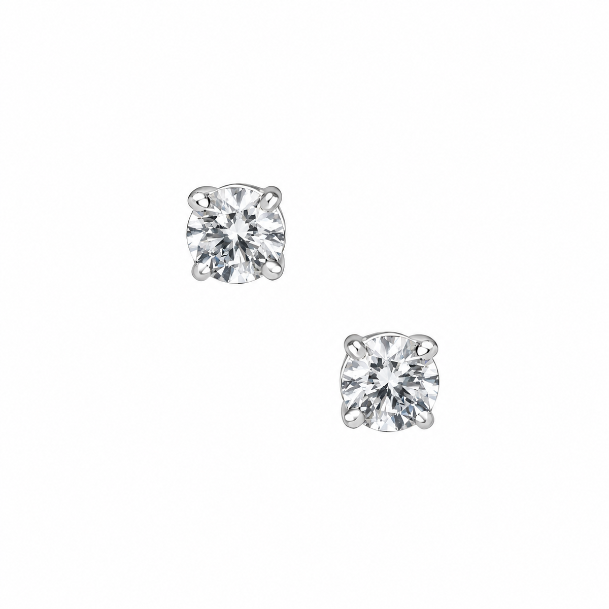 Platinum 2.00ct Lab Grown Diamond Claw Set Stud Earrings