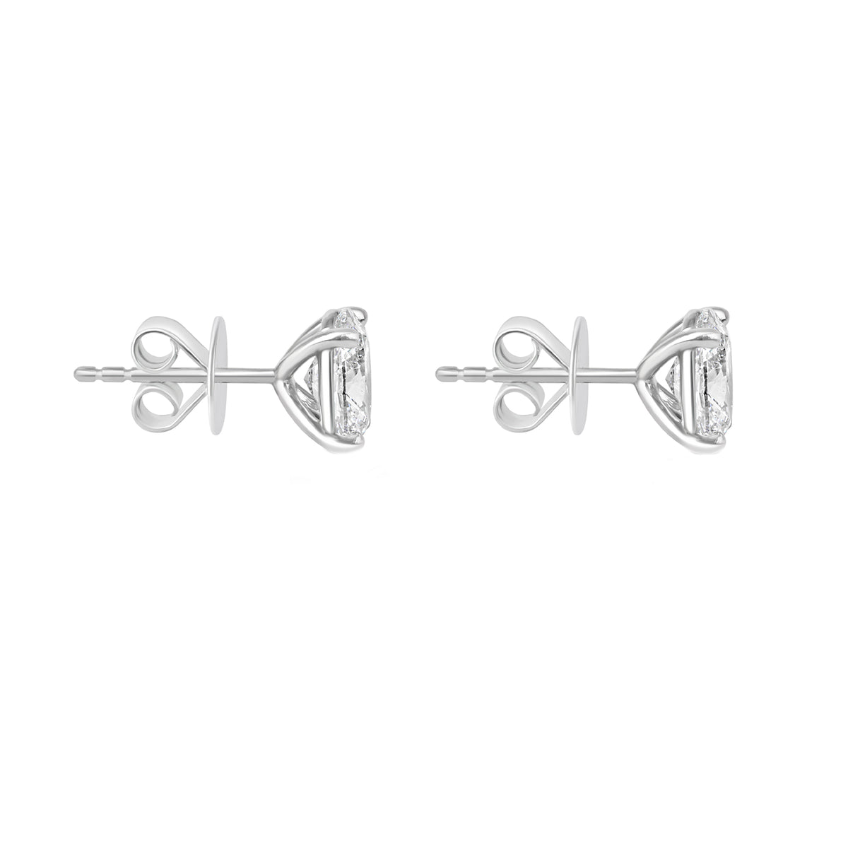 Platinum 2.00ct Oval Brilliant Lab Grown Diamond Stud Earrings