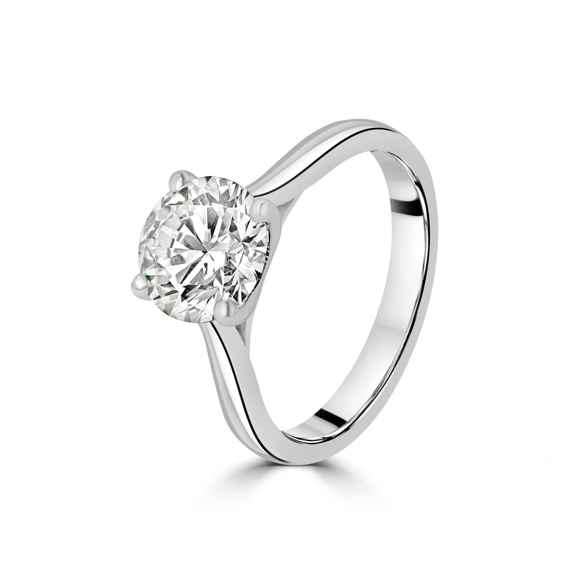 Platinum 2.14ct RBC Lab Grown Diamond 'Elizabeth' Engagement Ring