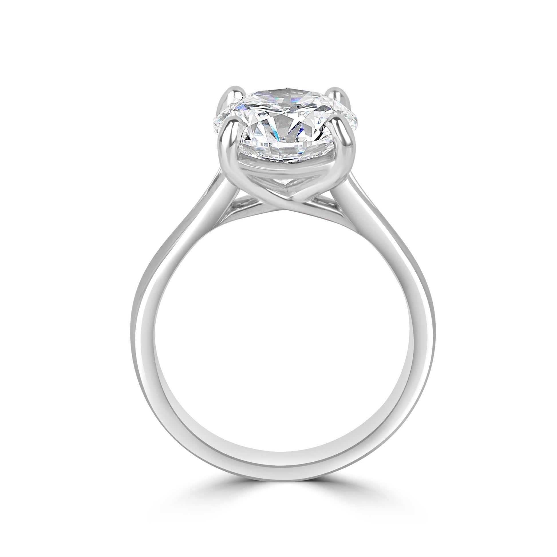 Platinum 3.00ct Round Brilliant Cut Lab Grown Diamond Solitaire Engagement Ring