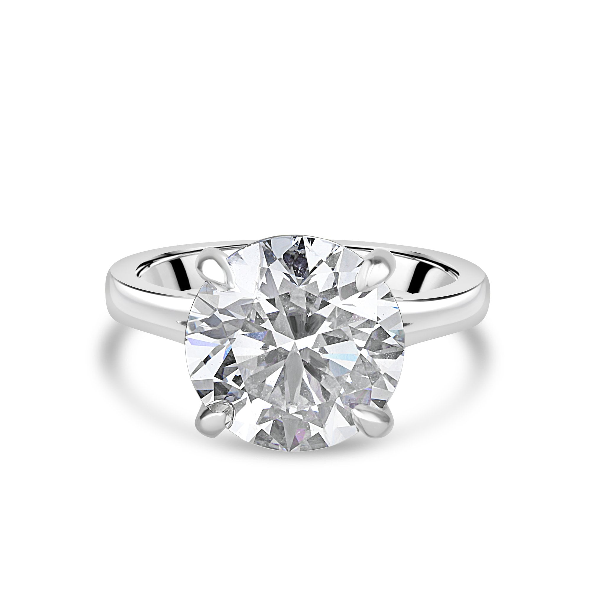 Platinum 5.04ct Round Brilliant Cut Lab Grown Diamond Solitaire Ring