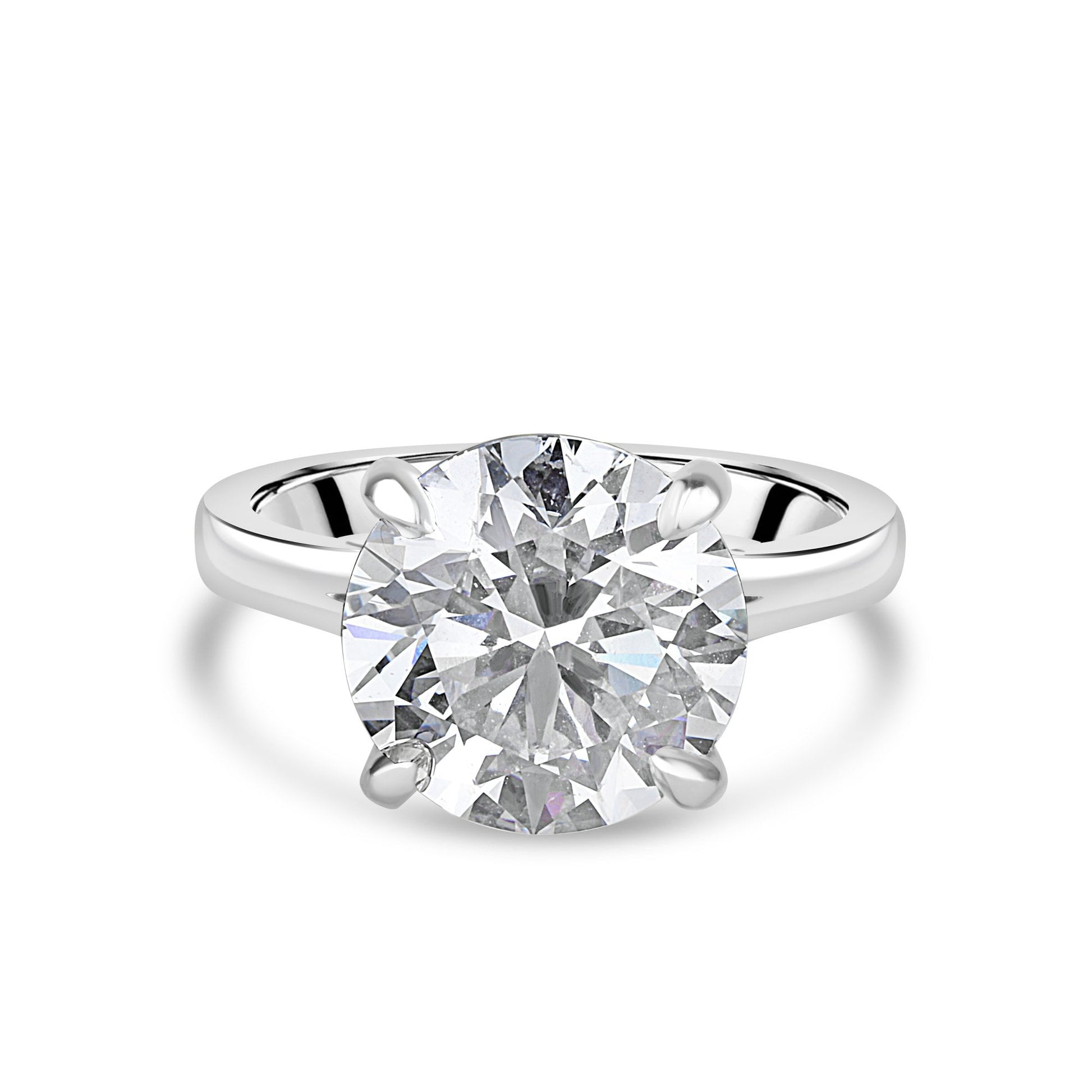 Platinum 5.04ct Round Brilliant Cut Lab Grown Diamond Solitaire Ring