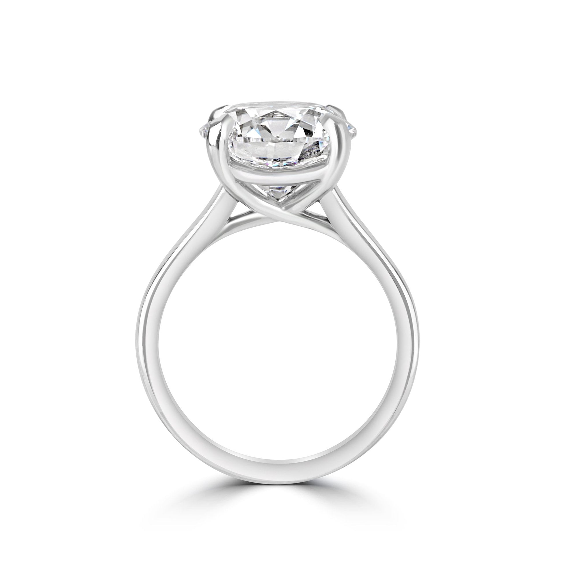 Platinum 5.04ct Round Brilliant Cut Lab Grown Diamond Solitaire Ring