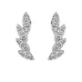 Platinum Diamond 0.20ct Marquise Leaf Stud Earrings