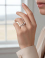 Platinum Diamond 0.37ct Total Open Crossover Dress Ring